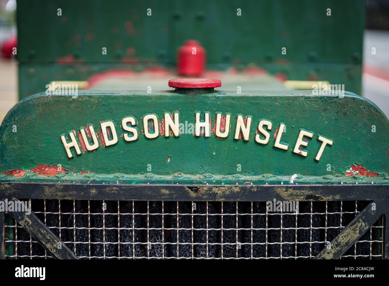 Hudson Hunslet Industrial Locomotive Blaenau Ffestiniog Slate Mining Town Wales UK Stock Photo