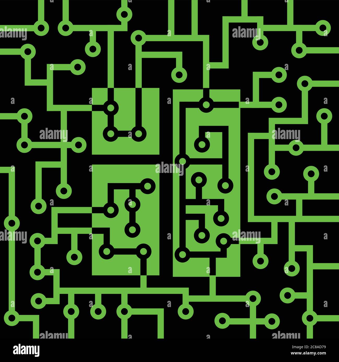 Cyberpunk window into virtual reality. Vector flat art about internet, deepweb, matrix for design Stock Vector
