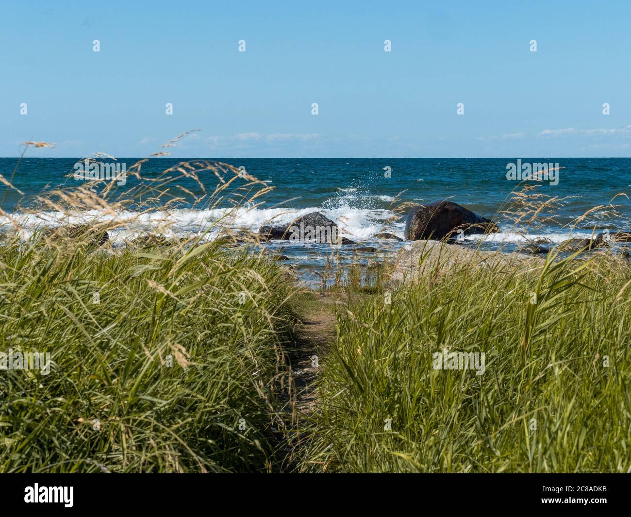 Steilküste am Kap Arkona auf der Insel Rügen Küste Strand Steinstrand Ostseeküste Ostsee Baltic Sea Coast Cape Arkona Deutschland Stock Photo