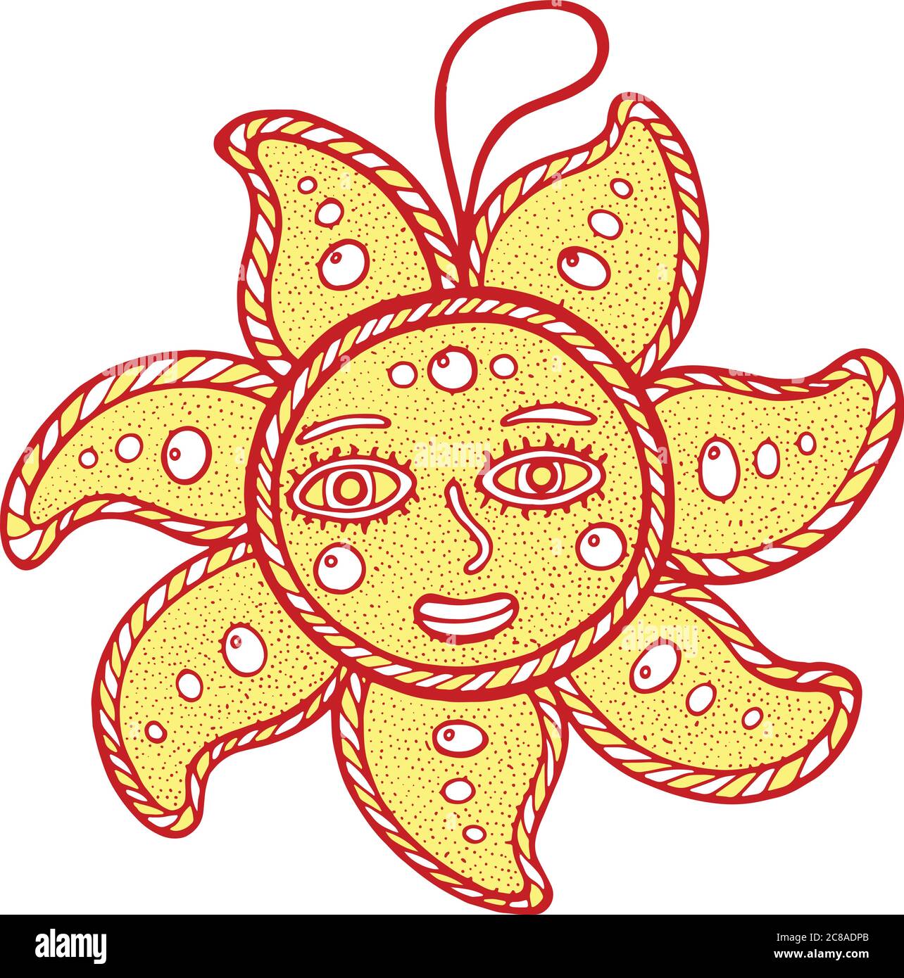 Christmas Decoration For Christmas Tree Golden Sun Doodle