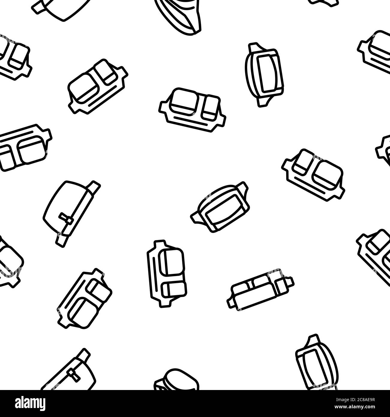 Baag Vector Pattern Waist Bag Accessory Vector Seamless Pattern Stock Vector Image & Art ...