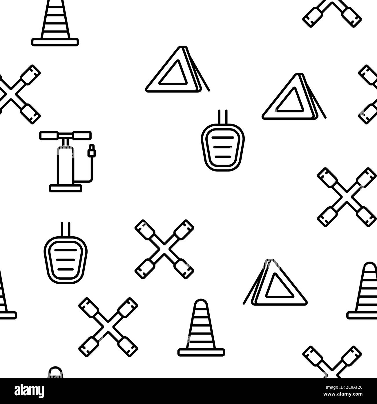Car Accessories Tool Vector Seamless Pattern Stock Vector Image & Art ...