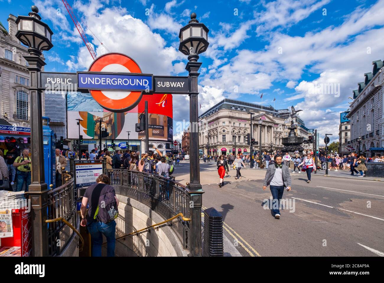 Piccadilly Circus, a worldwide famous London landmark Stock Photo
