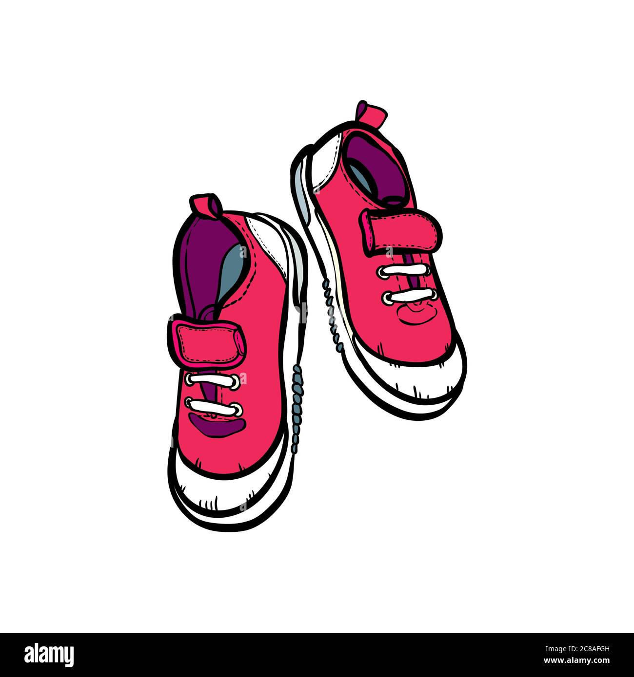 Fashion Clothing Clipart-pair of running shoes black outline clipart