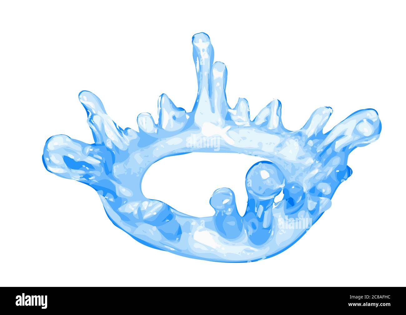 water splash isolated on white background,beautiful splashes Stock Vector