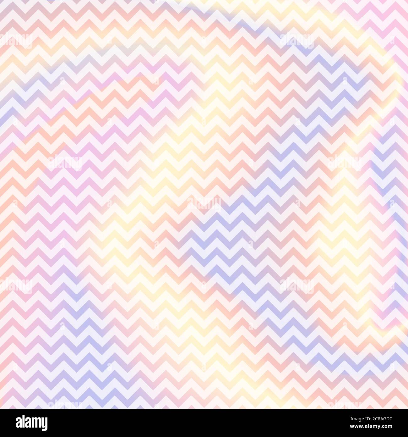 Abstract vector zigzag pattern on holographic gradient background. Stock Vector