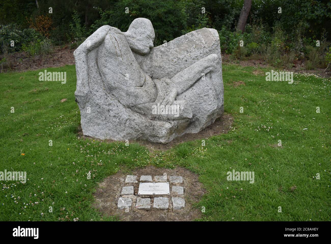 War Veteran by Ronald Rae.  A sculpture in Campbell Park, Milton Keynes. Stock Photo