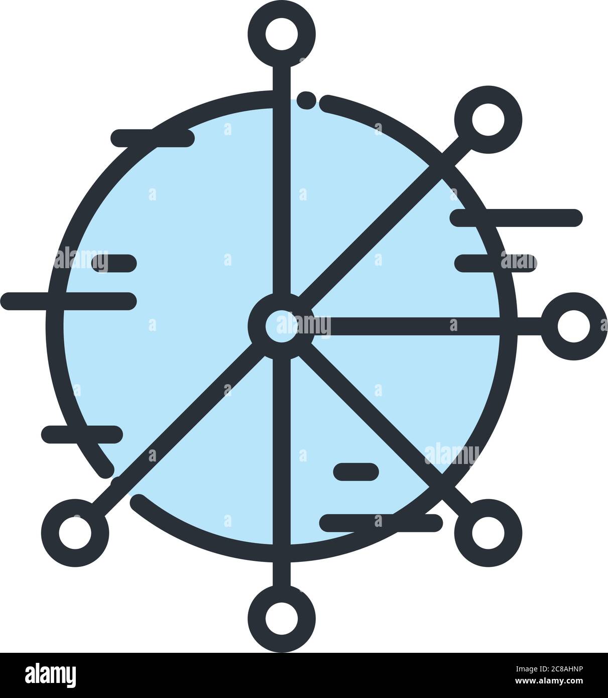 Infographic pie chart line and fill style icon design, Data information ...