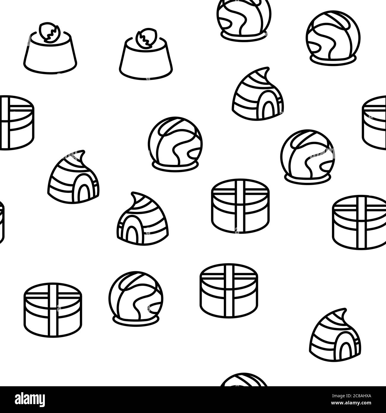 Chocolate Sweet Food Vector Seamless Pattern Stock Vector Image & Art ...