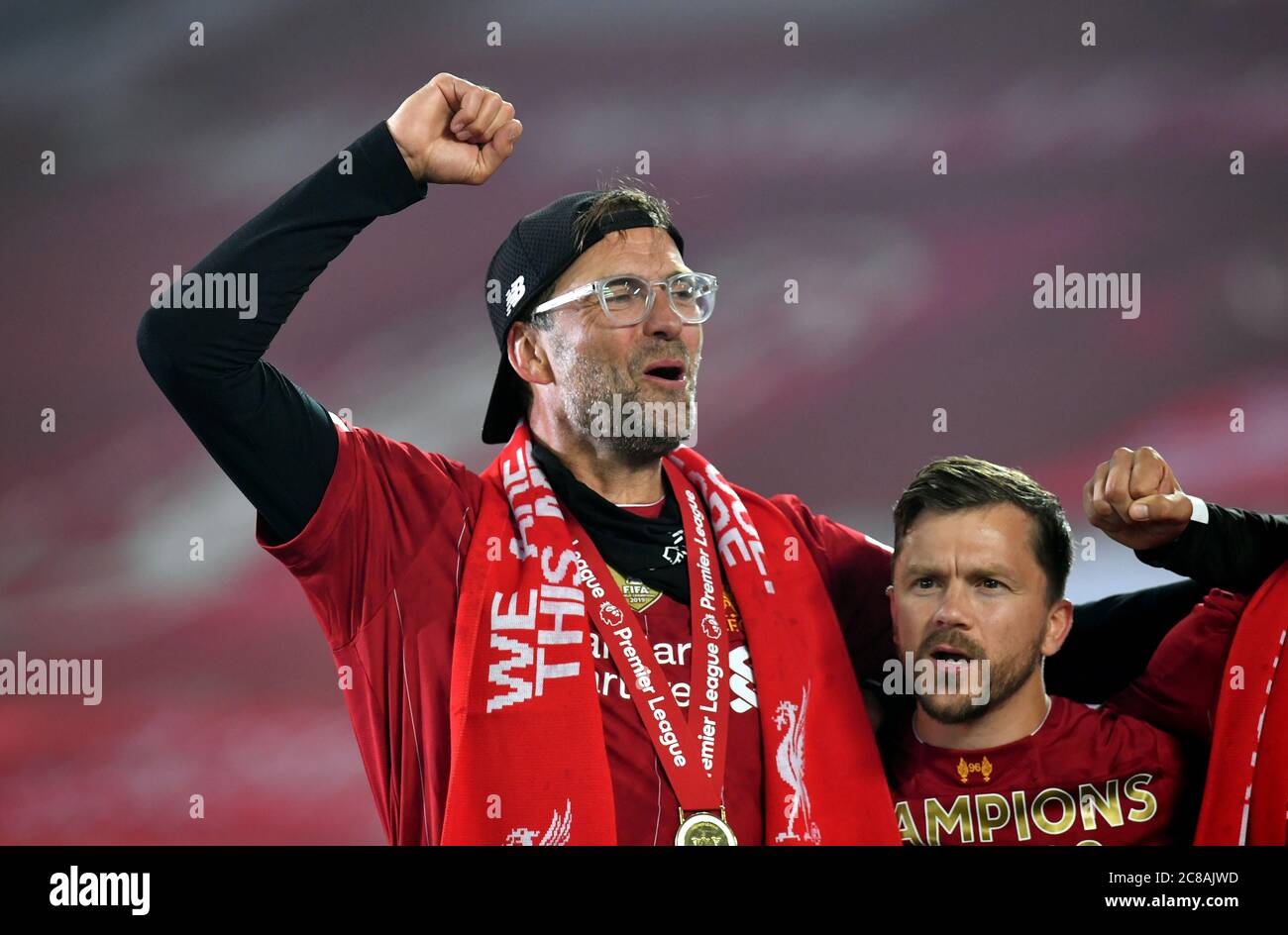 Liverpool manager Jurgen Klopp following the trophy presentation at Anfield  Stadium Stock Photo - Alamy
