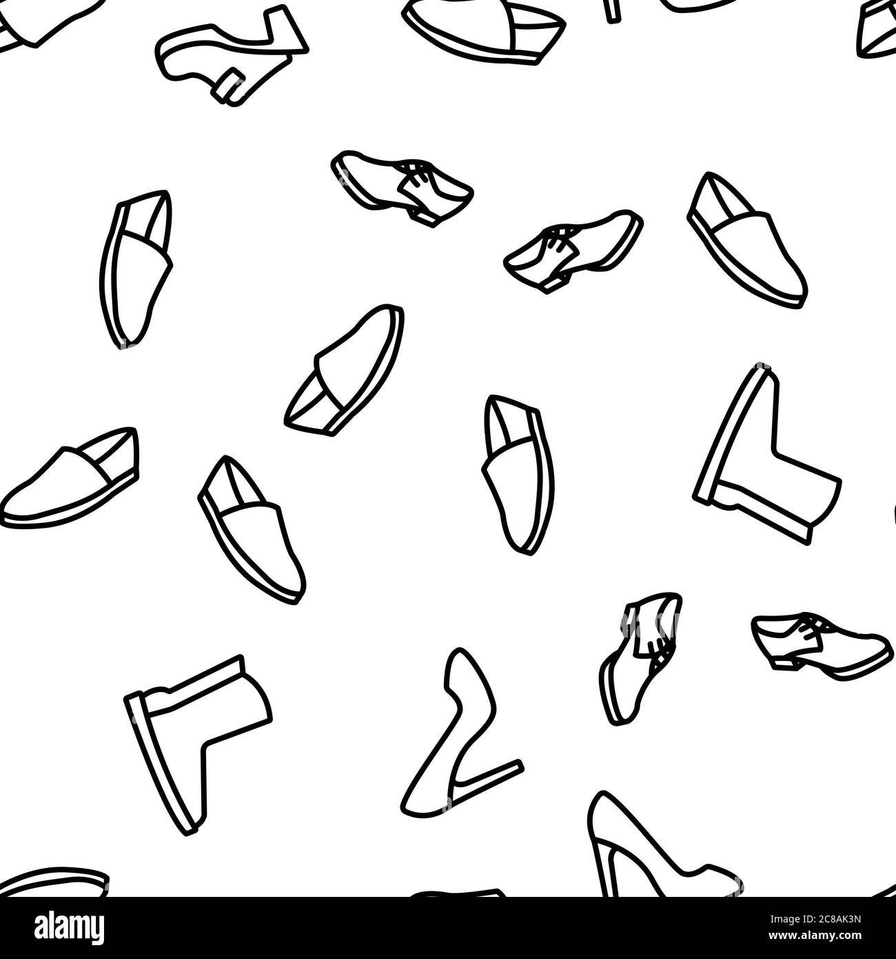 Shoes Footwear Shop Vector Seamless Pattern Stock Vector Image & Art ...