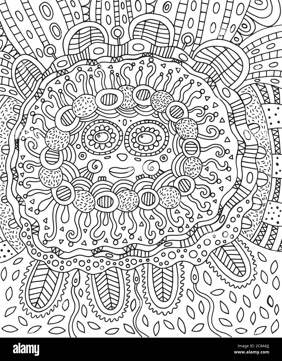 Mayan Calendar Coloring Page Printable