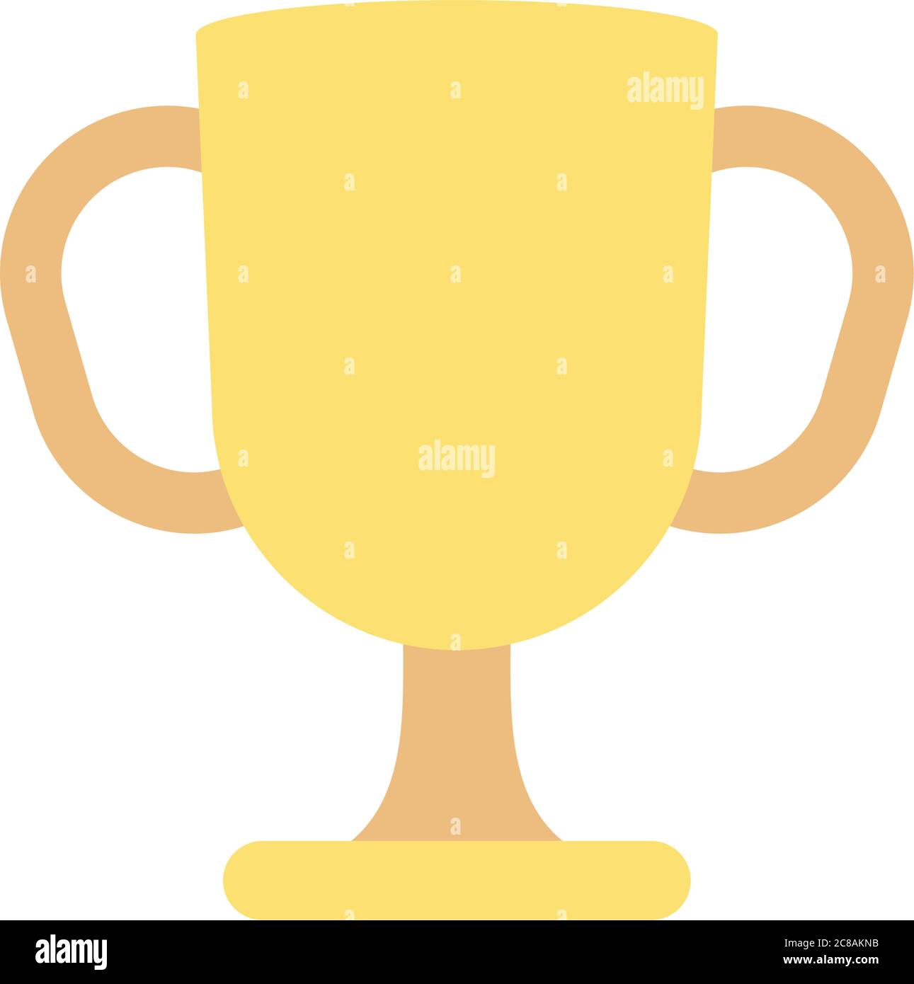 trophy cup icon over white background, flat style, vector illustration ...
