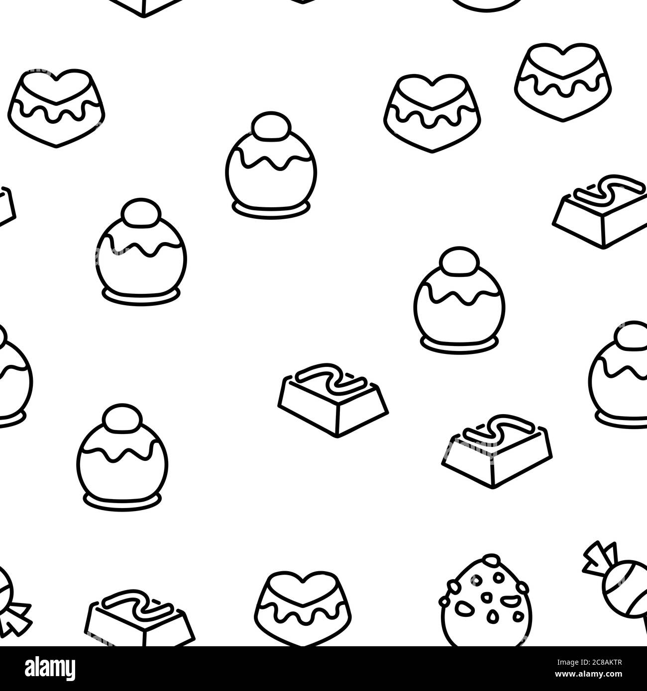 Chocolate Sweet Food Vector Seamless Pattern Stock Vector Image & Art ...