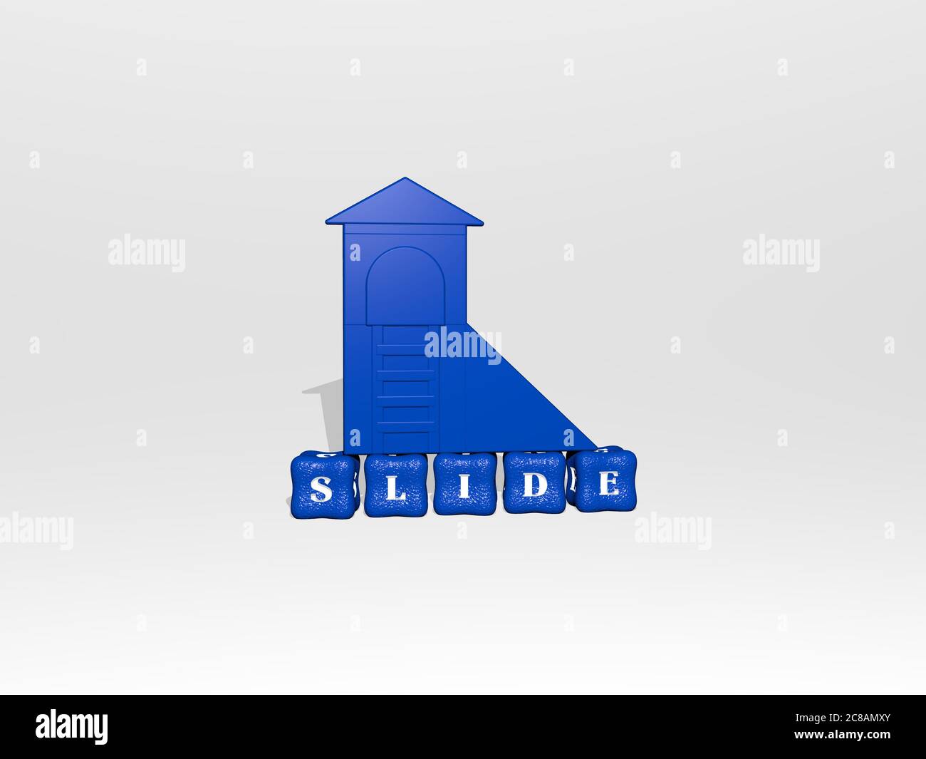 3D graphical image of SLIDE vertically along with text built by ...