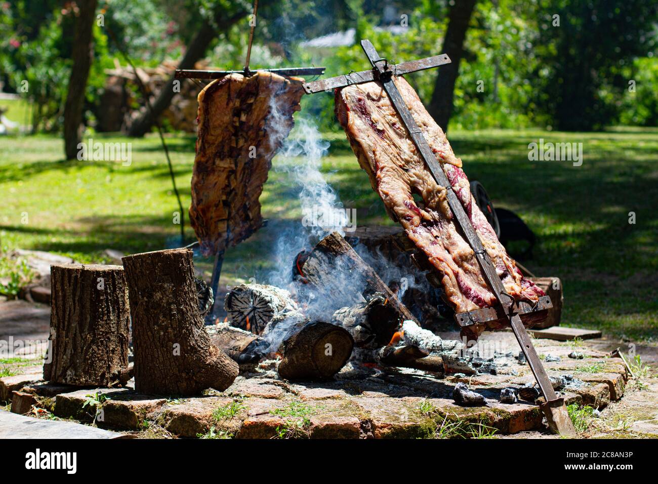 Asado, traditional barbecue dish in Argentina,