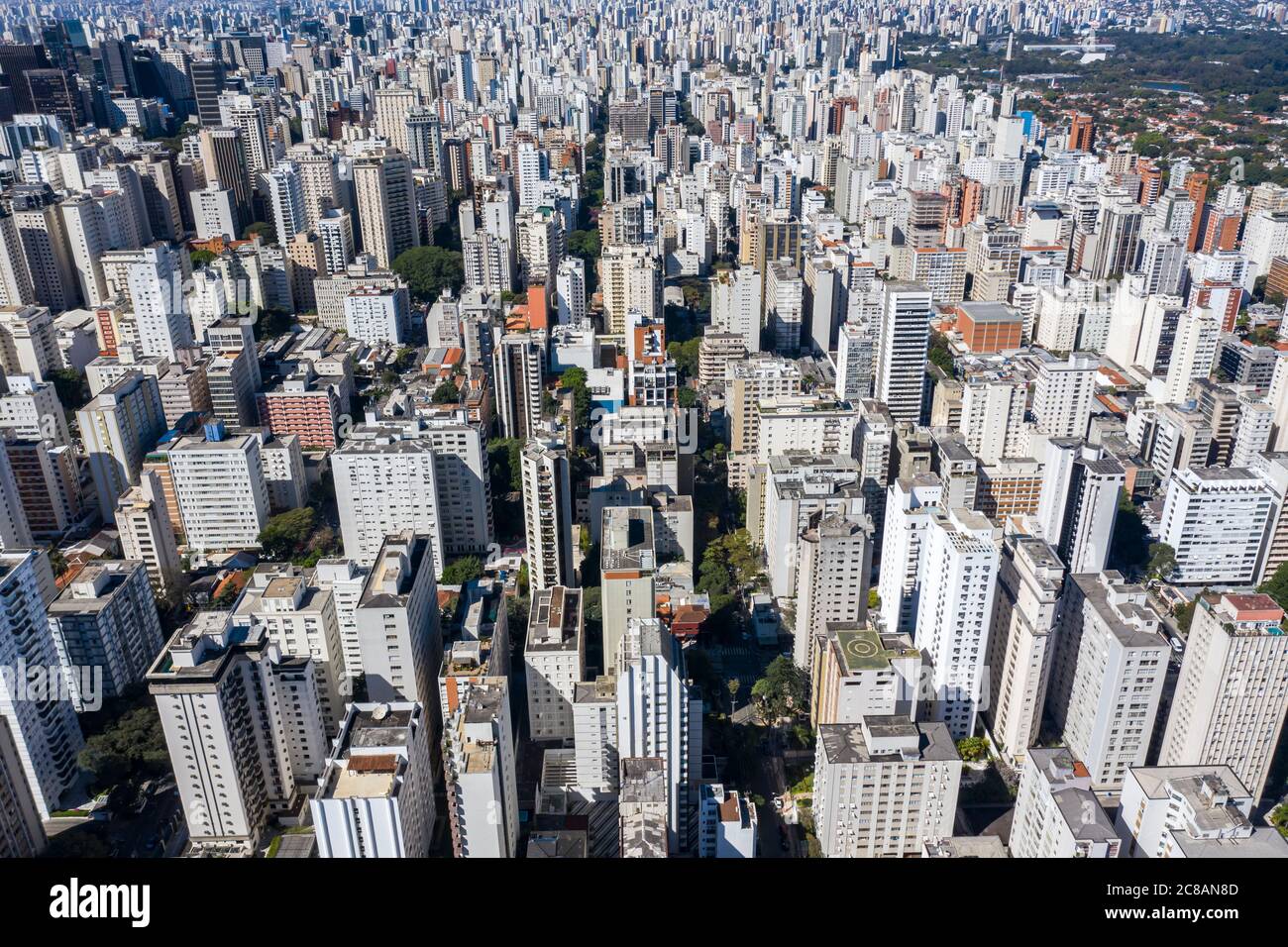 Aerial view of Sao Paulo, Brazil. Stock Photo