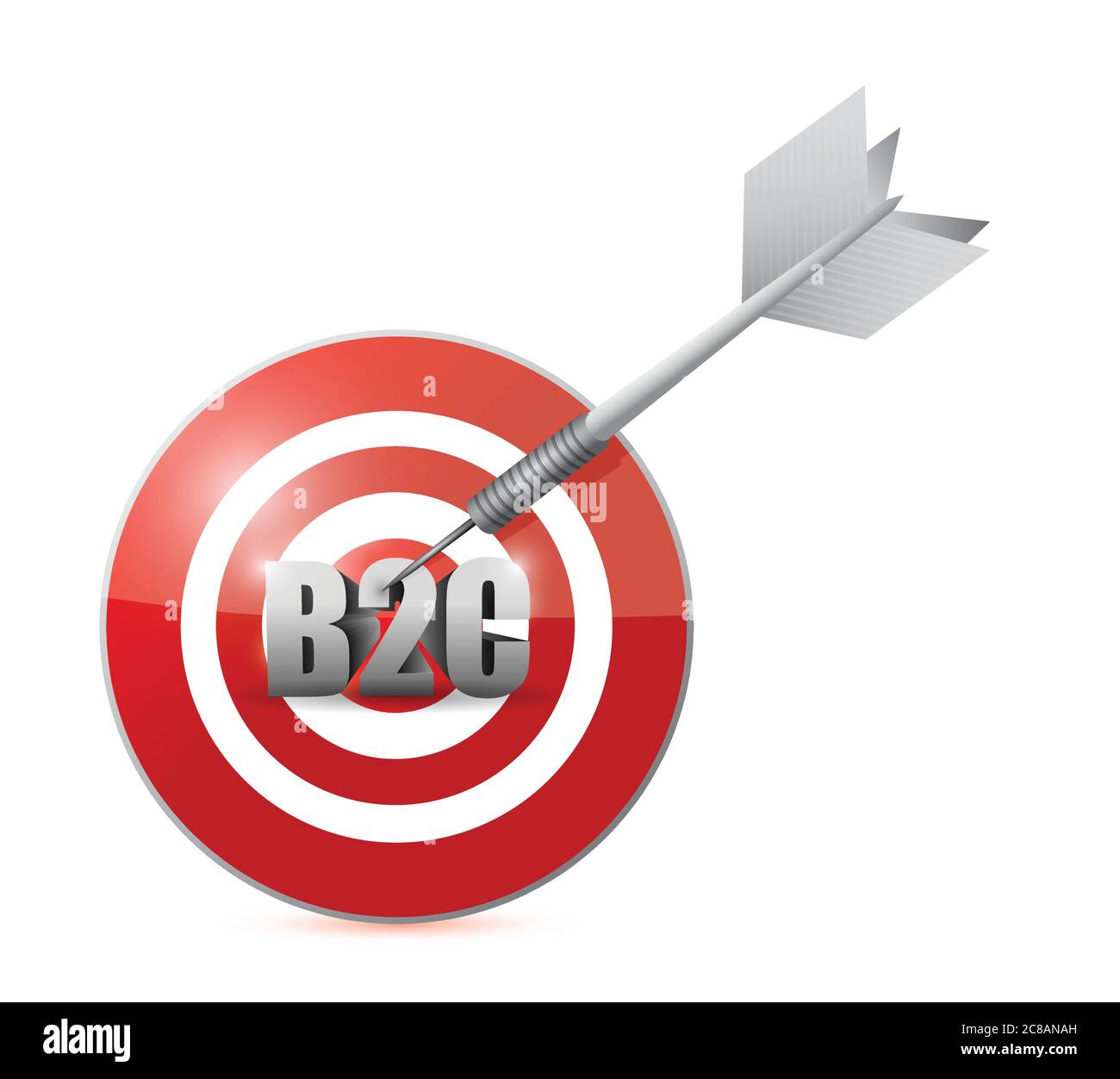 B2c target cloud currency concept illustration design over a white background Stock Vector Image