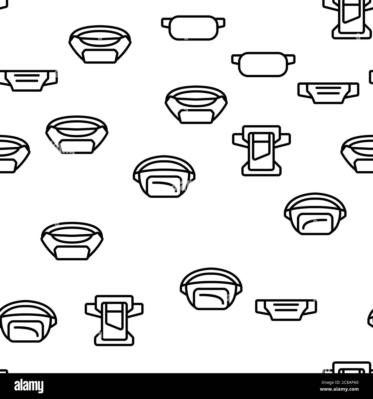 Baag Vector Pattern Waist Bag Accessory Vector Seamless Pattern Stock Vector Image & Art ...