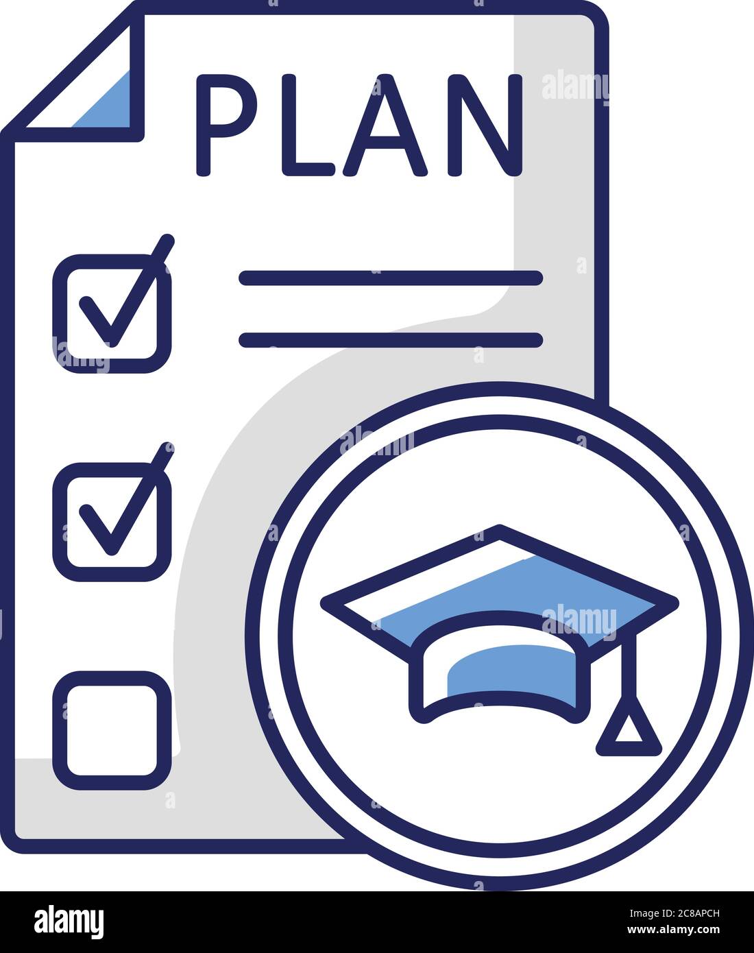 Syllabus RGB color icon. University courses list. Educational plan and