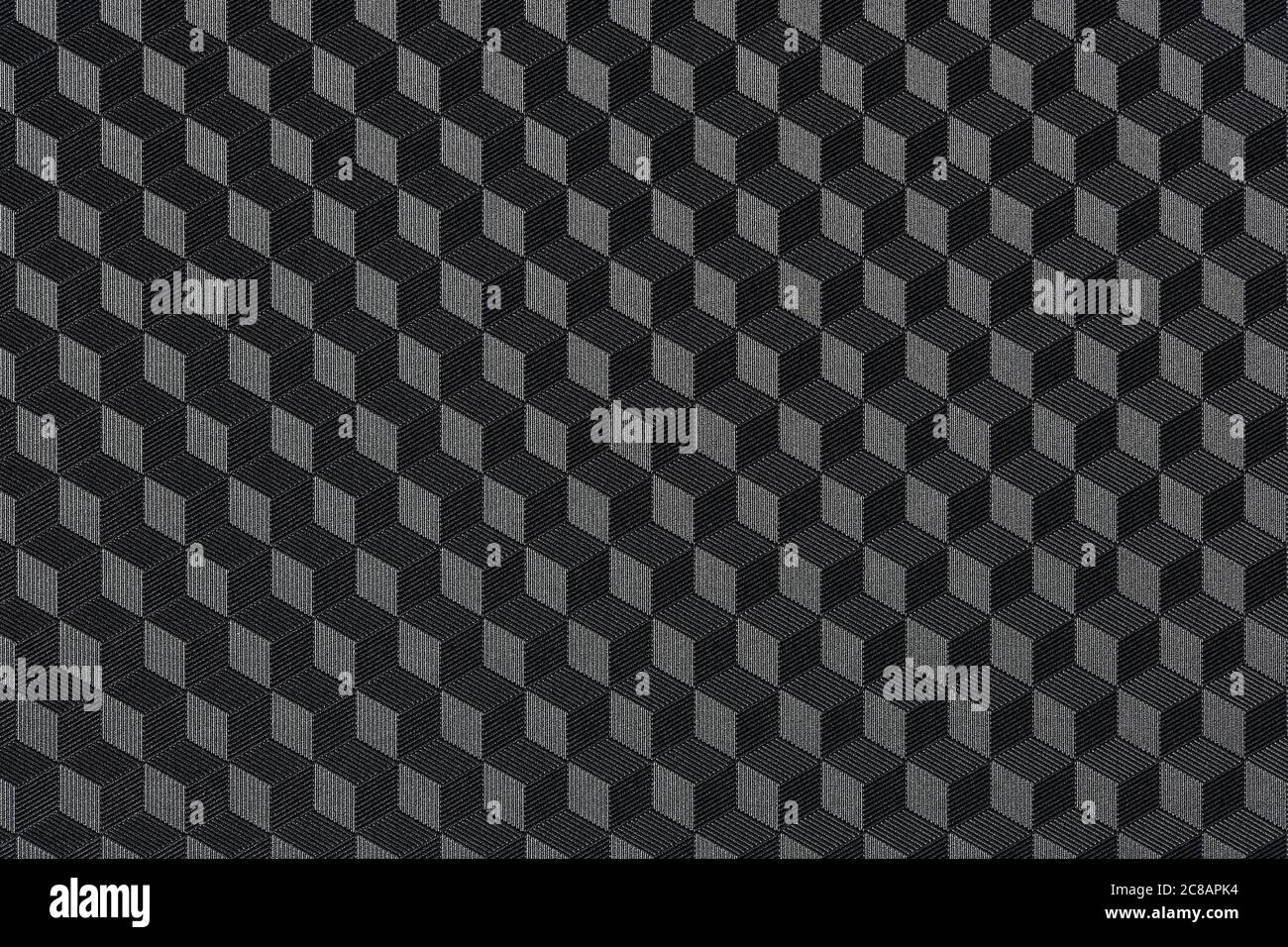 3d cubic pattern, geometric black background Stock Photo - Alamy