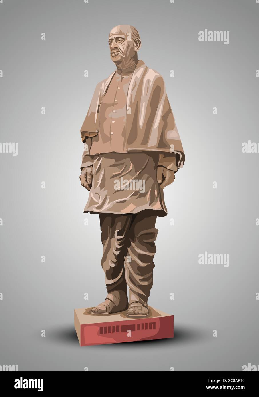 Sri Sardar Vallabhai Patel, Statue of unity Stock Vector