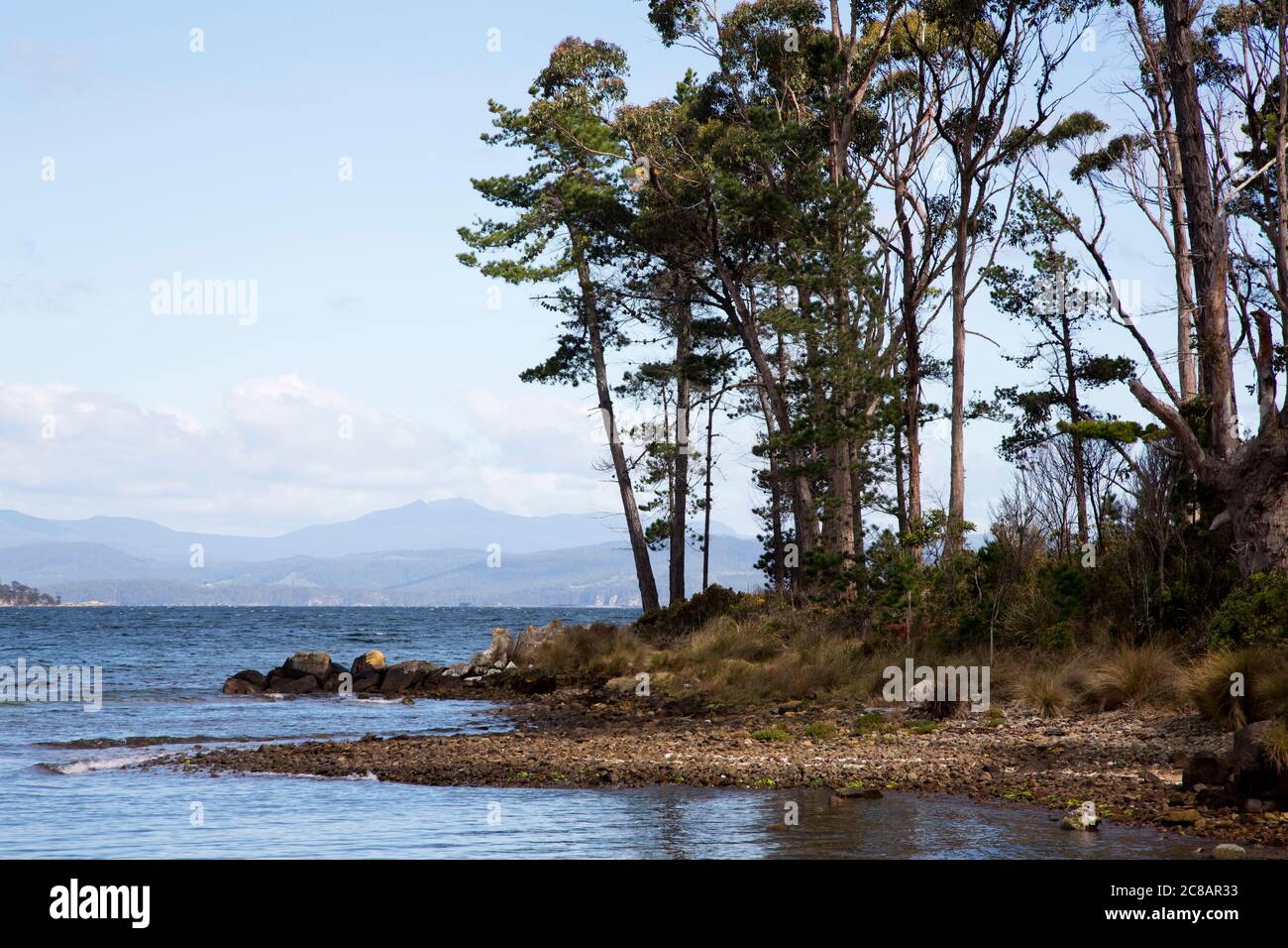 Beautiful Daniel Bay on Bruny Island in Tasmania, Australia Stock Photo