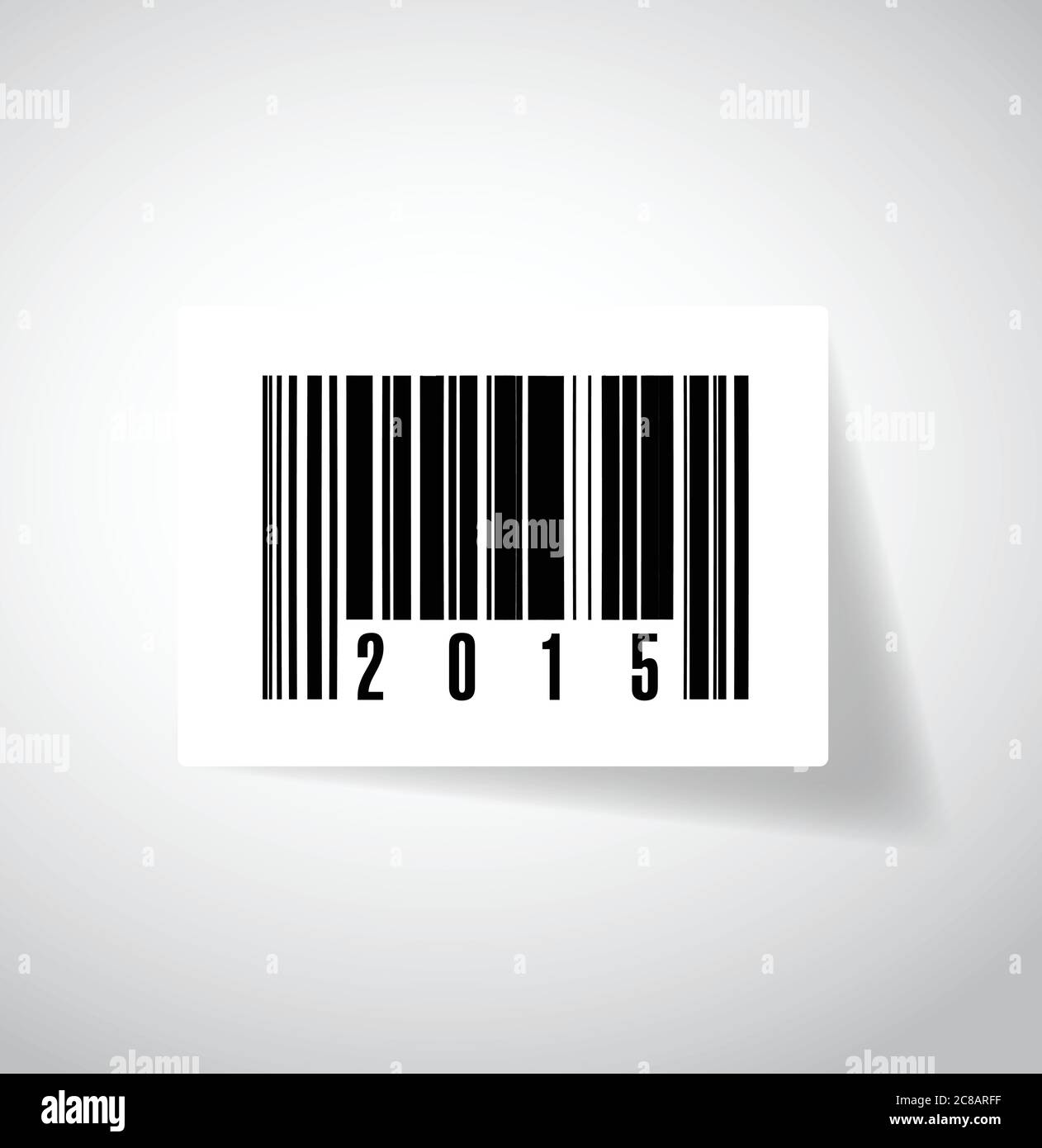 2015 barcode upc illustration design over a white background Stock Vector