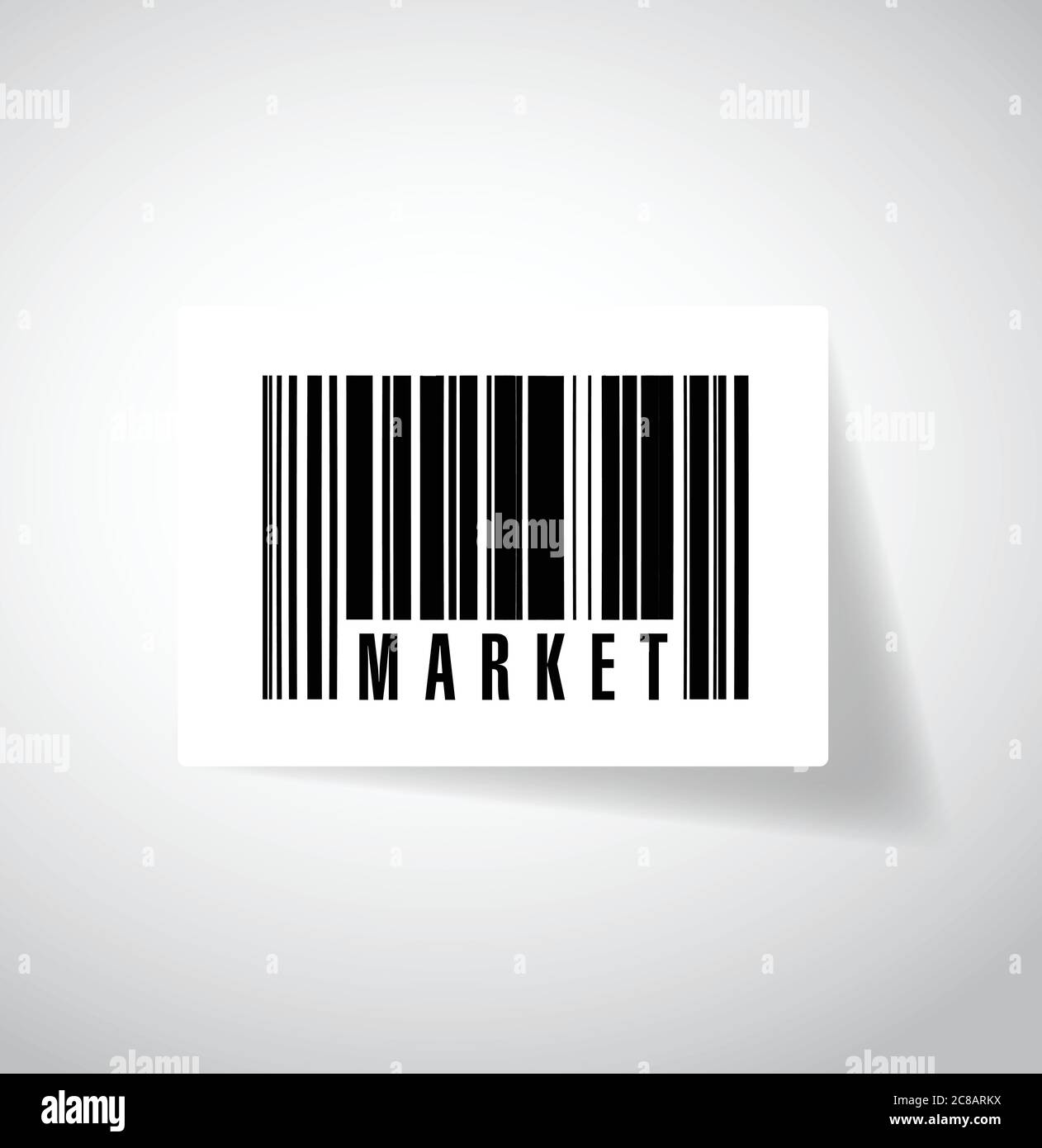 Market ups barcode illustration design over a white background Stock Vector