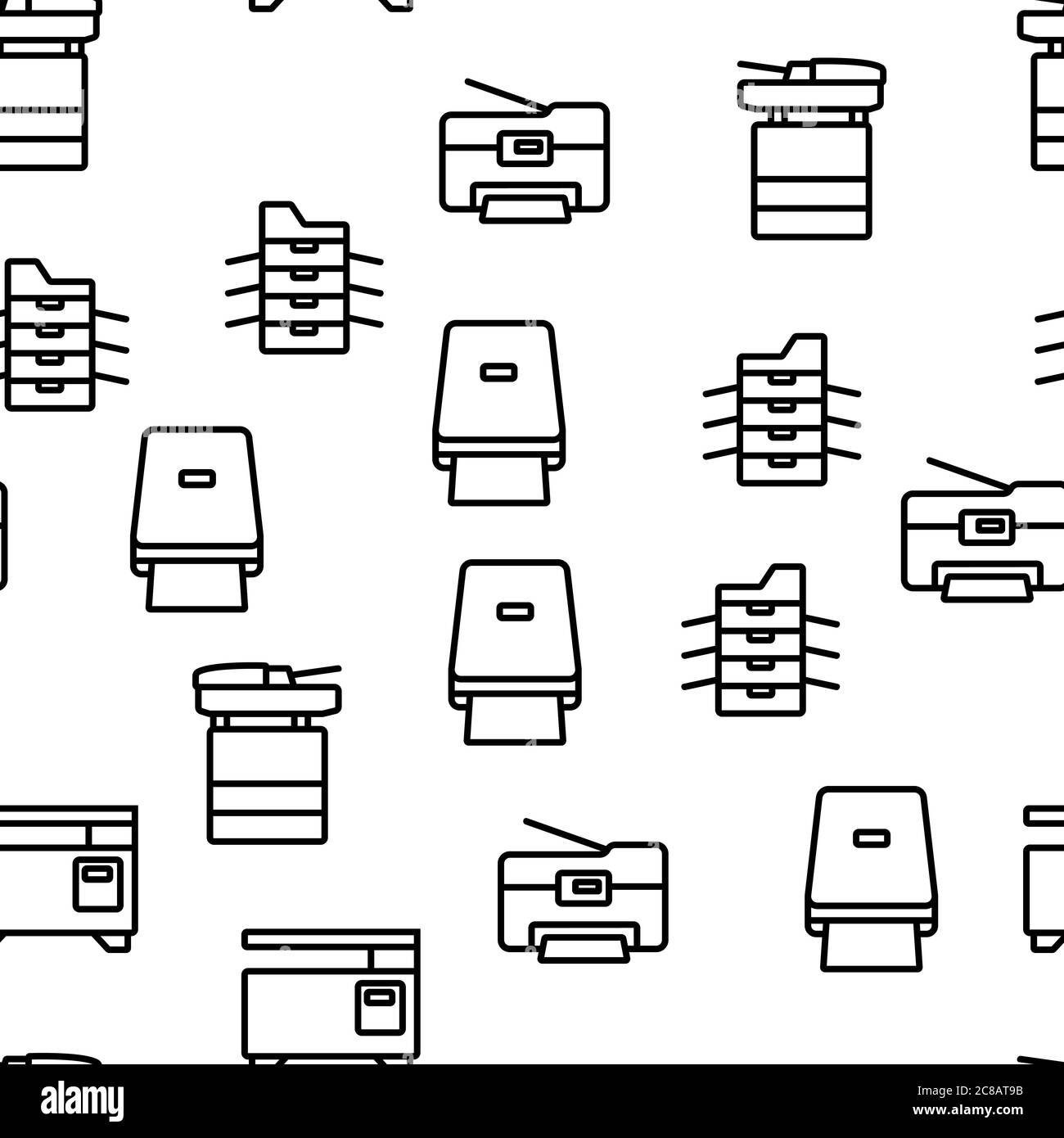 Photocopier Device Vector Seamless Pattern Stock Vector Image & Art Alamy