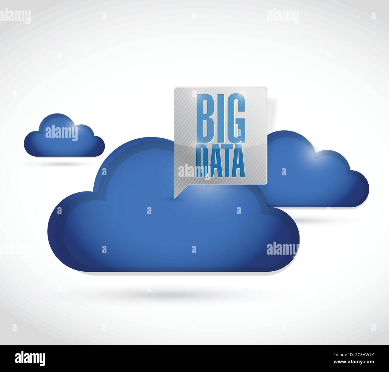 Big data clouds illustration design over a white background Stock Vector