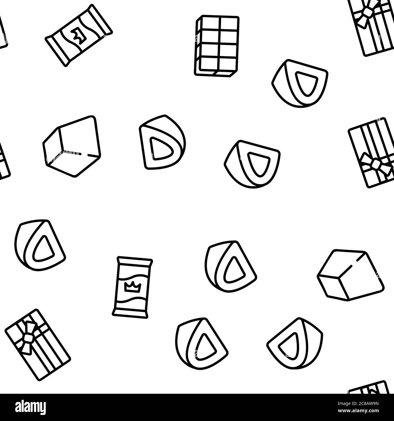 Chocolate Sweet Food Vector Seamless Pattern Stock Vector Image & Art ...