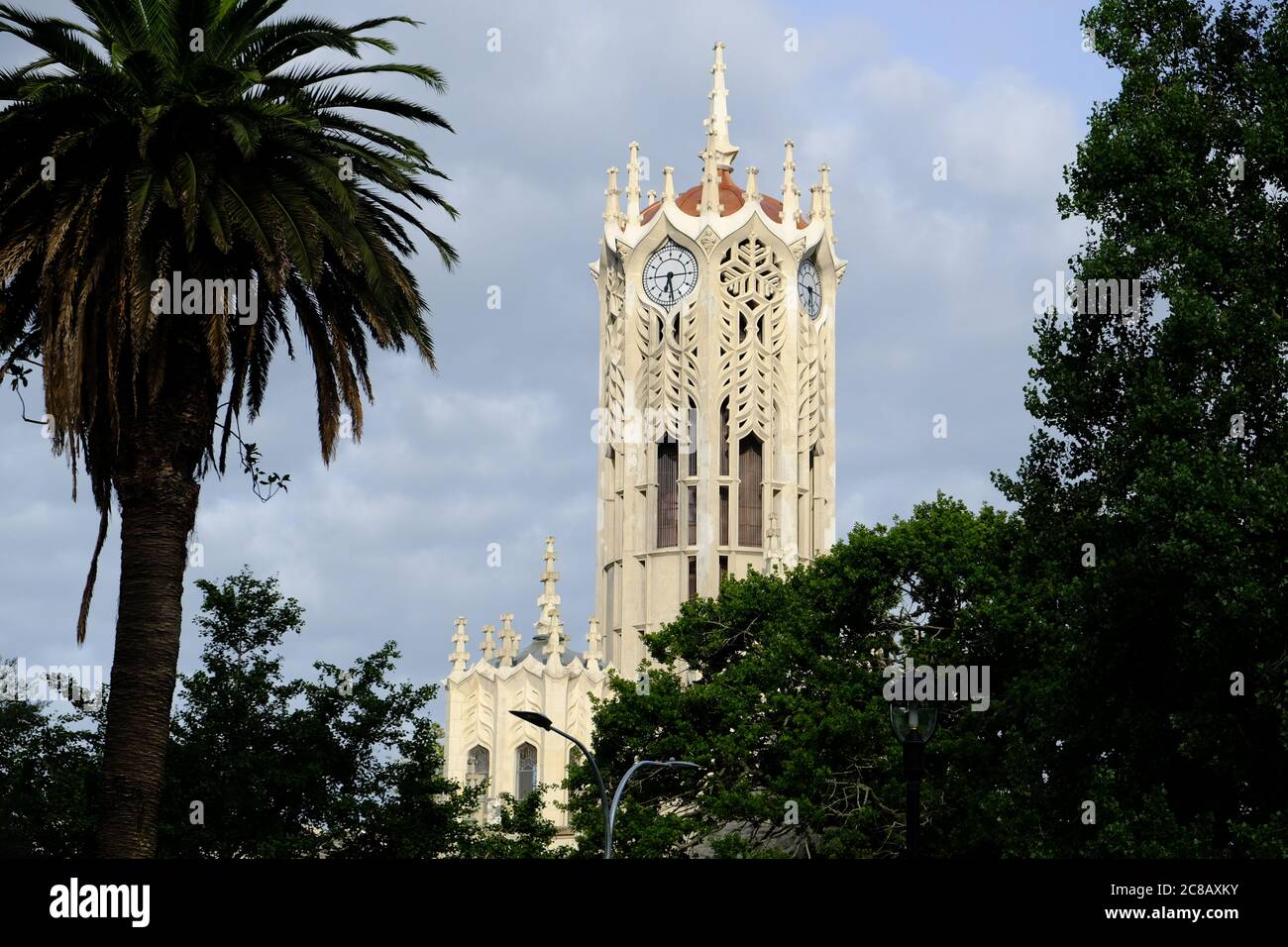 New Zealand Auckland - University Of Auckland - Clock Tower Stock Photo