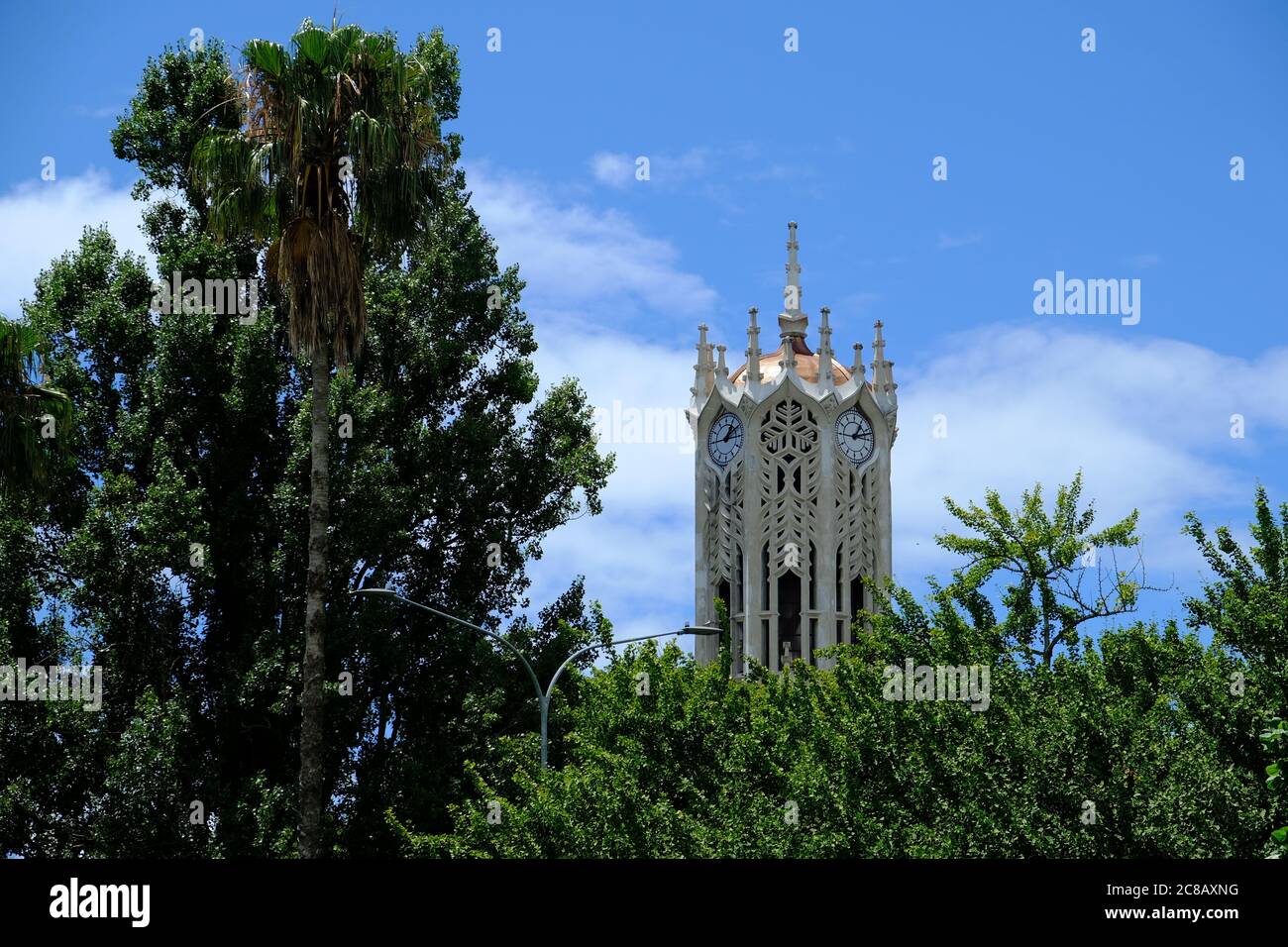 New Zealand Auckland - University Of Auckland - Clock Tower Stock Photo