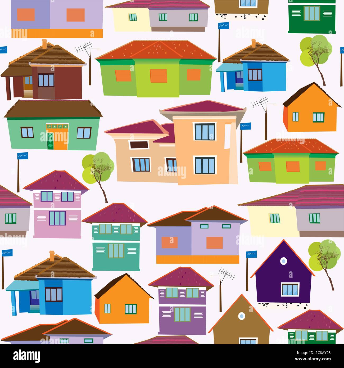 Classic village architecture Stock Vector Images - Alamy