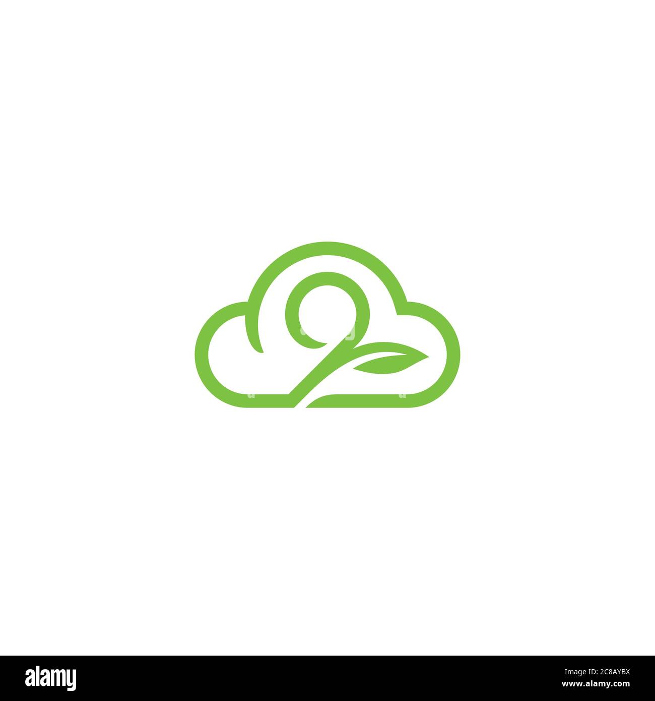 Cloud and Leaf logo / icon design Stock Vector Image & Art - Alamy