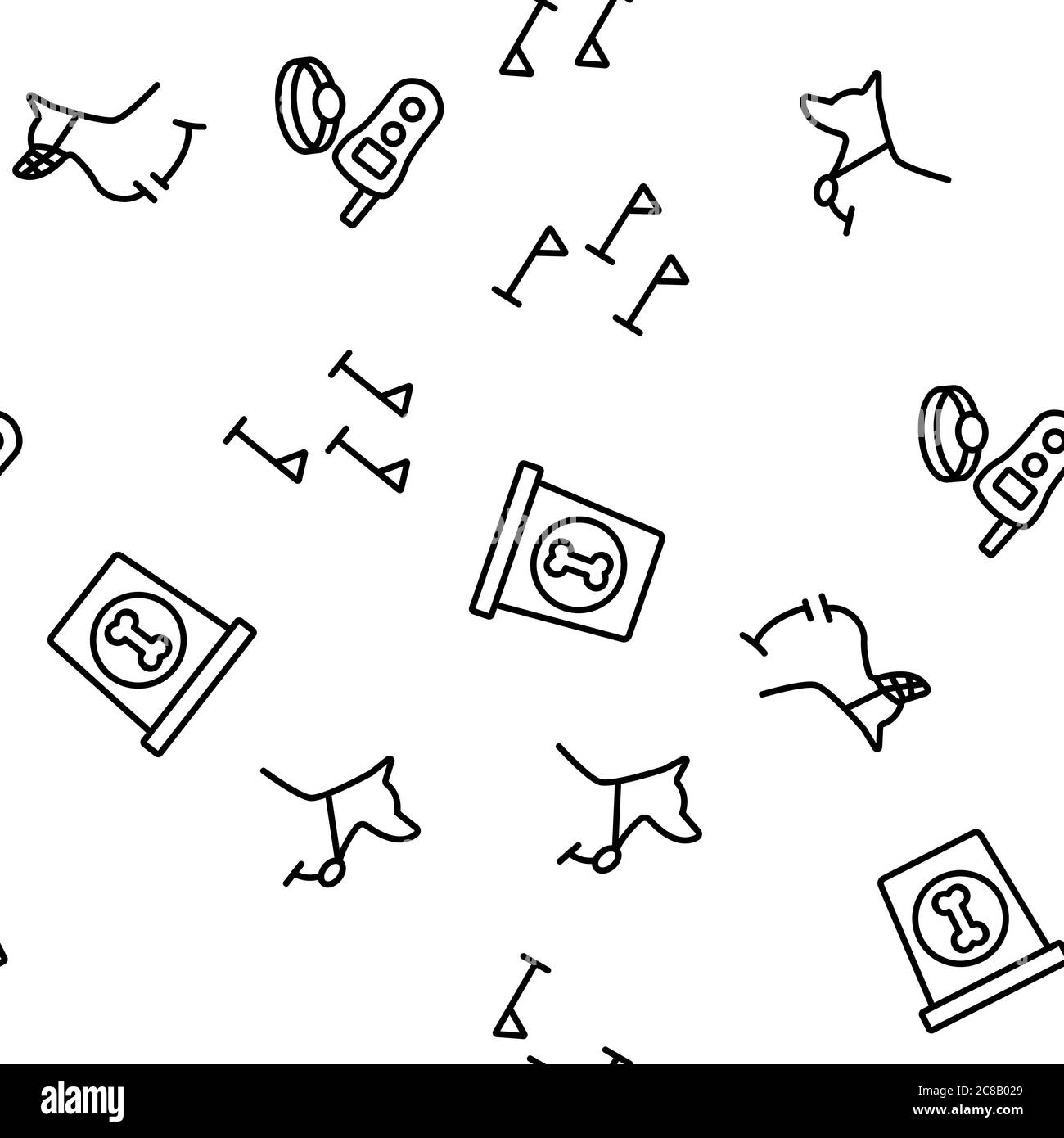 Dog Training Equipment Vector Seamless Pattern Stock Vector Image & Art ...