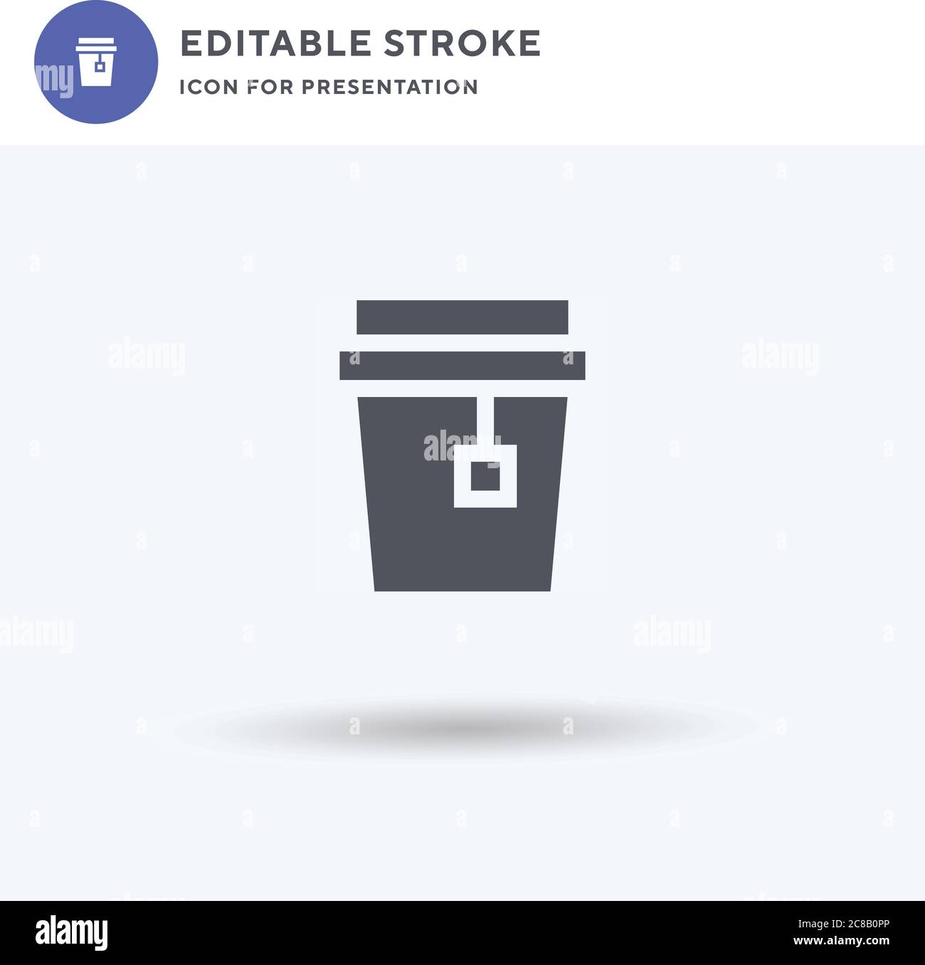 Tea icon vector, filled flat sign, solid pictogram isolated on white ...
