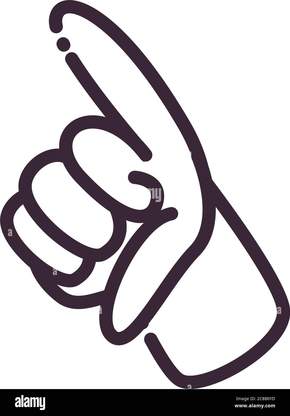pointing gesture with hand line style icon design of People arm finger ...