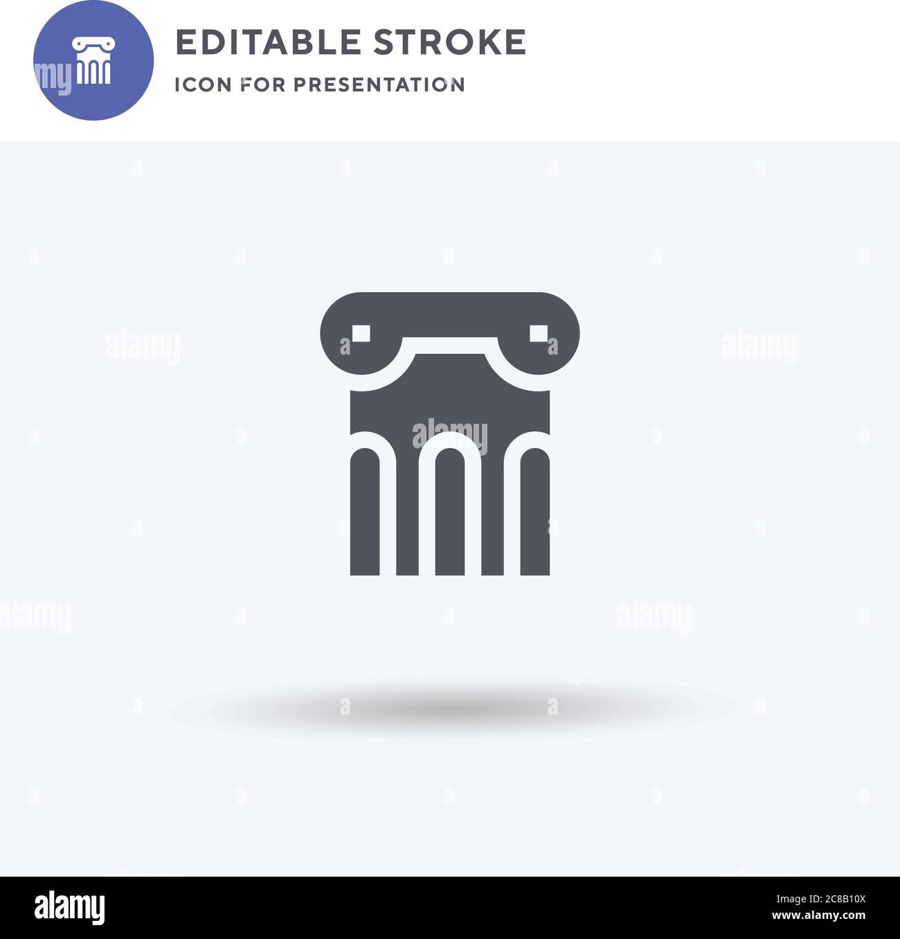 Column icon vector, filled flat sign, solid pictogram isolated on white ...