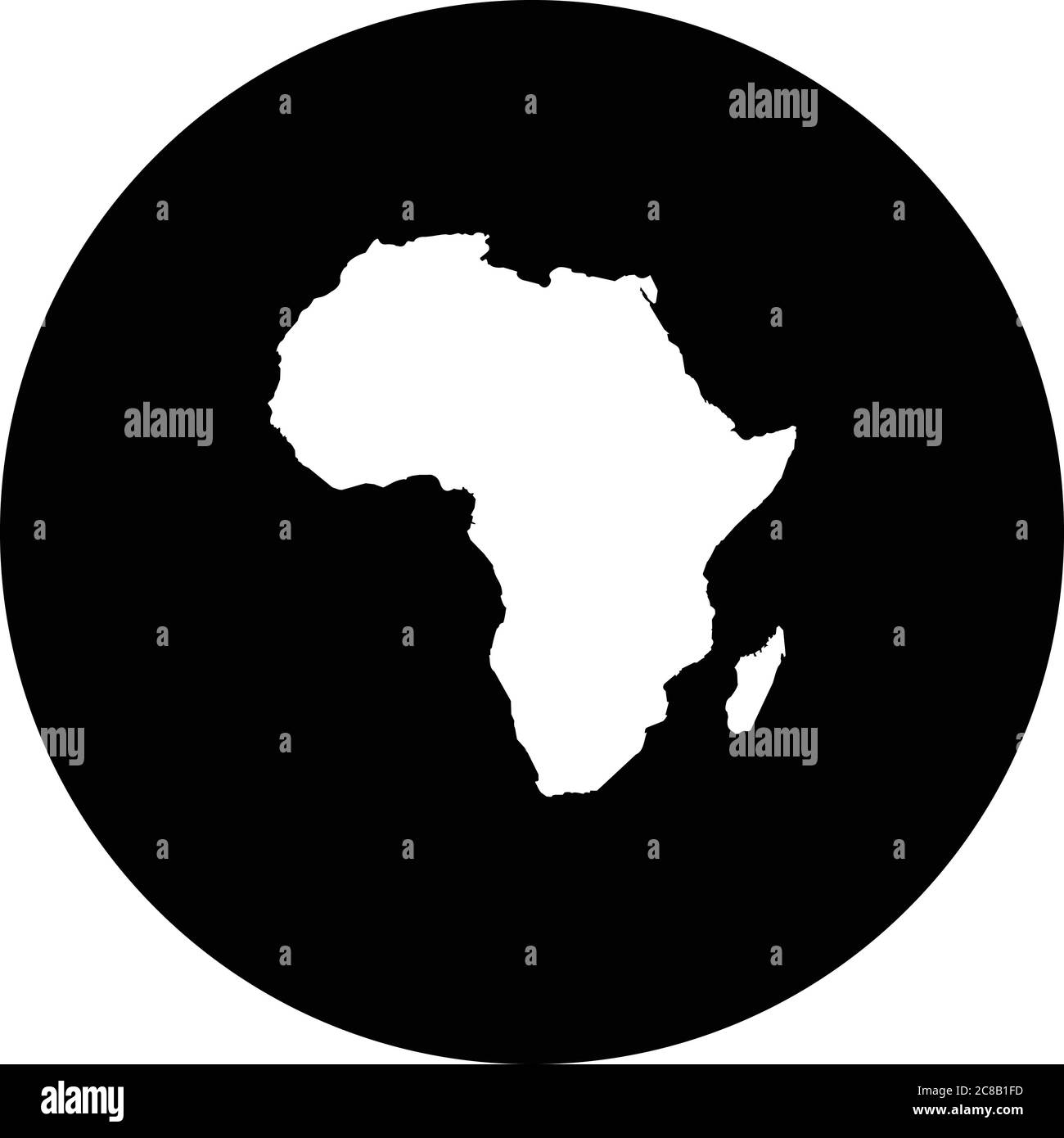 Africa map outline vector illustration Stock Vector