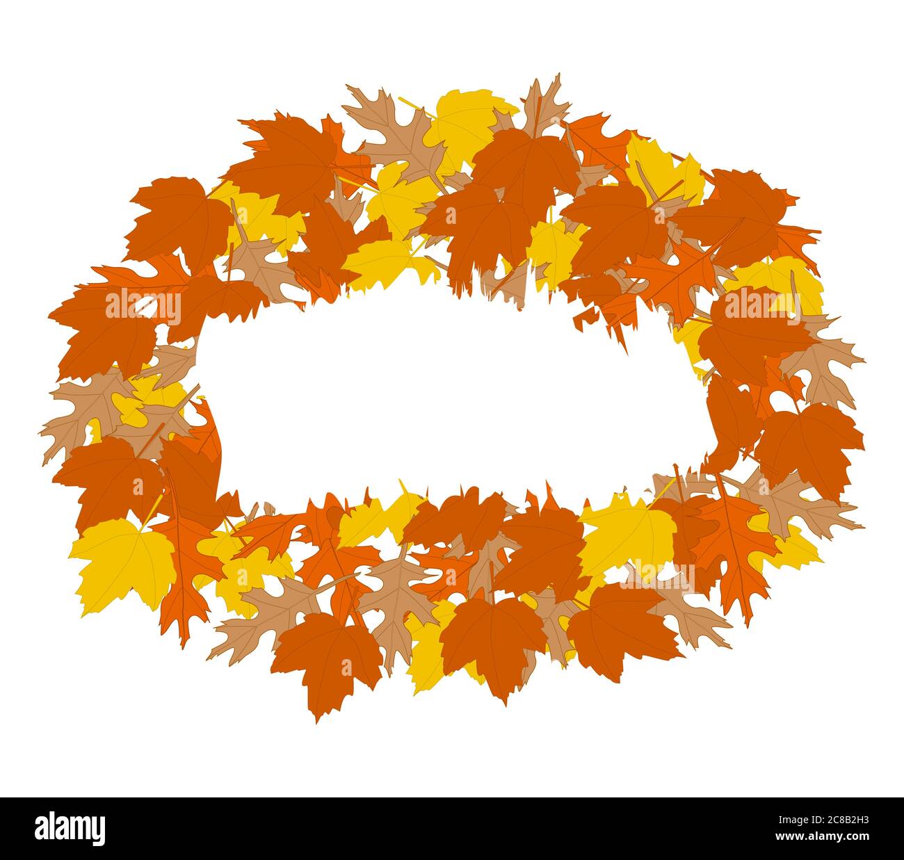 vector illustration of leaves background with space for the text Stock ...