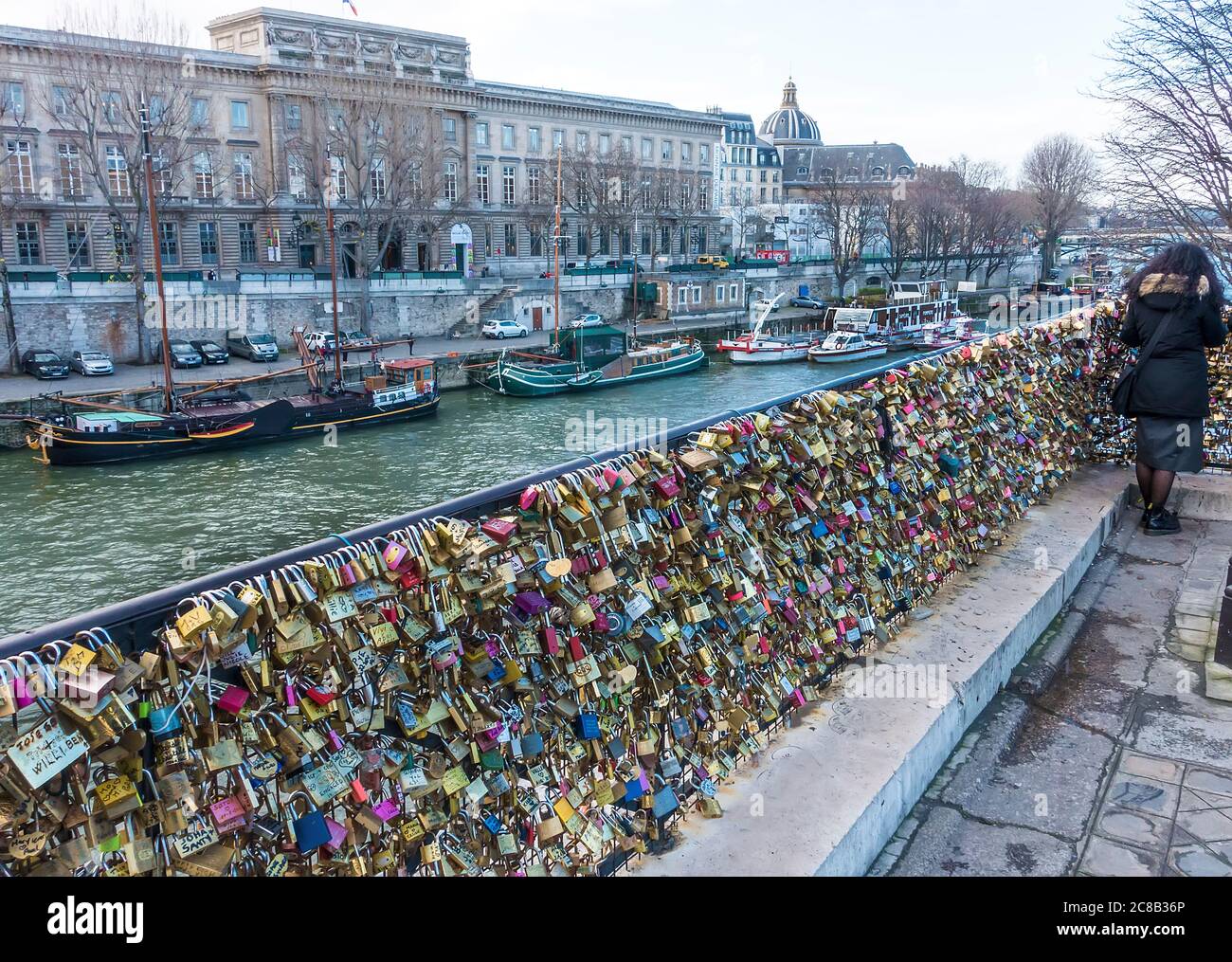 Lovelocks on Pont Neuf Paris France Stock Photo