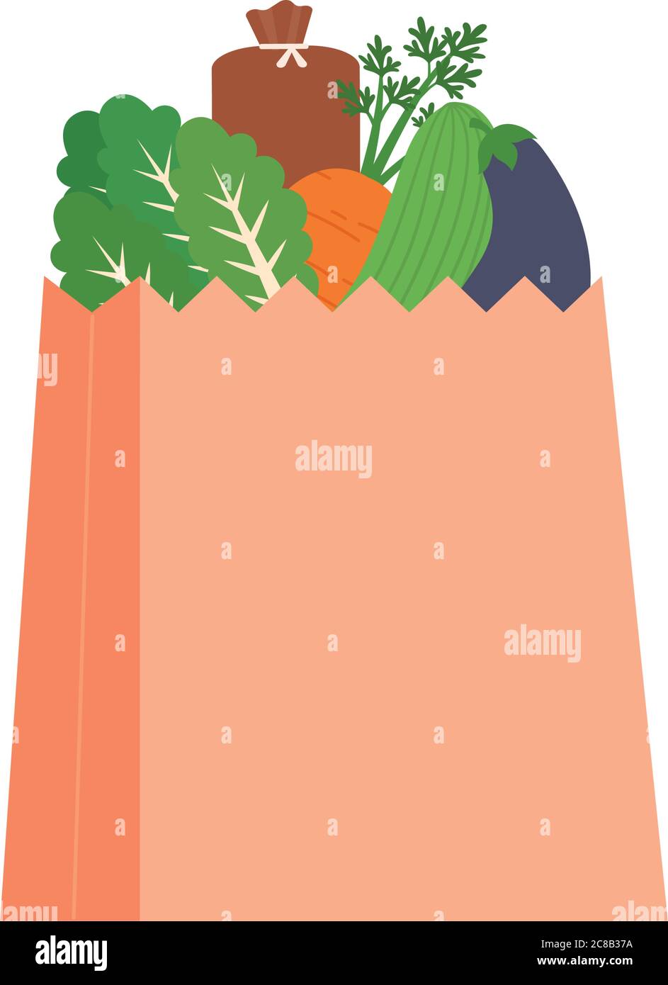 Isolated grocery bag icon Stock Vector