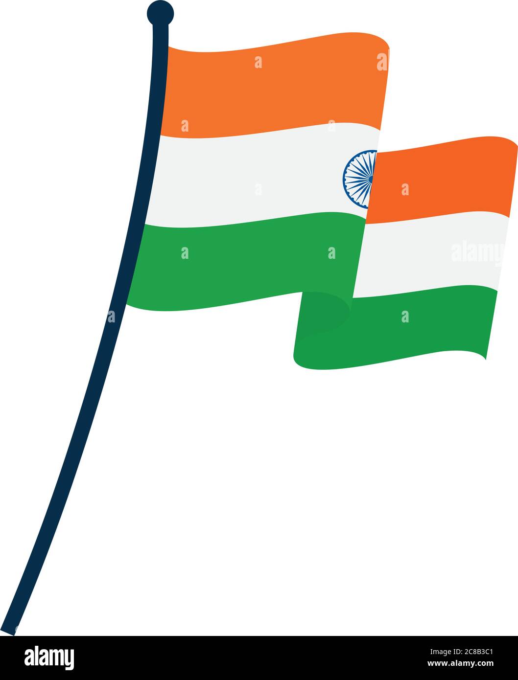 Waving Flag Of India Stock Vector Image Art Alamy