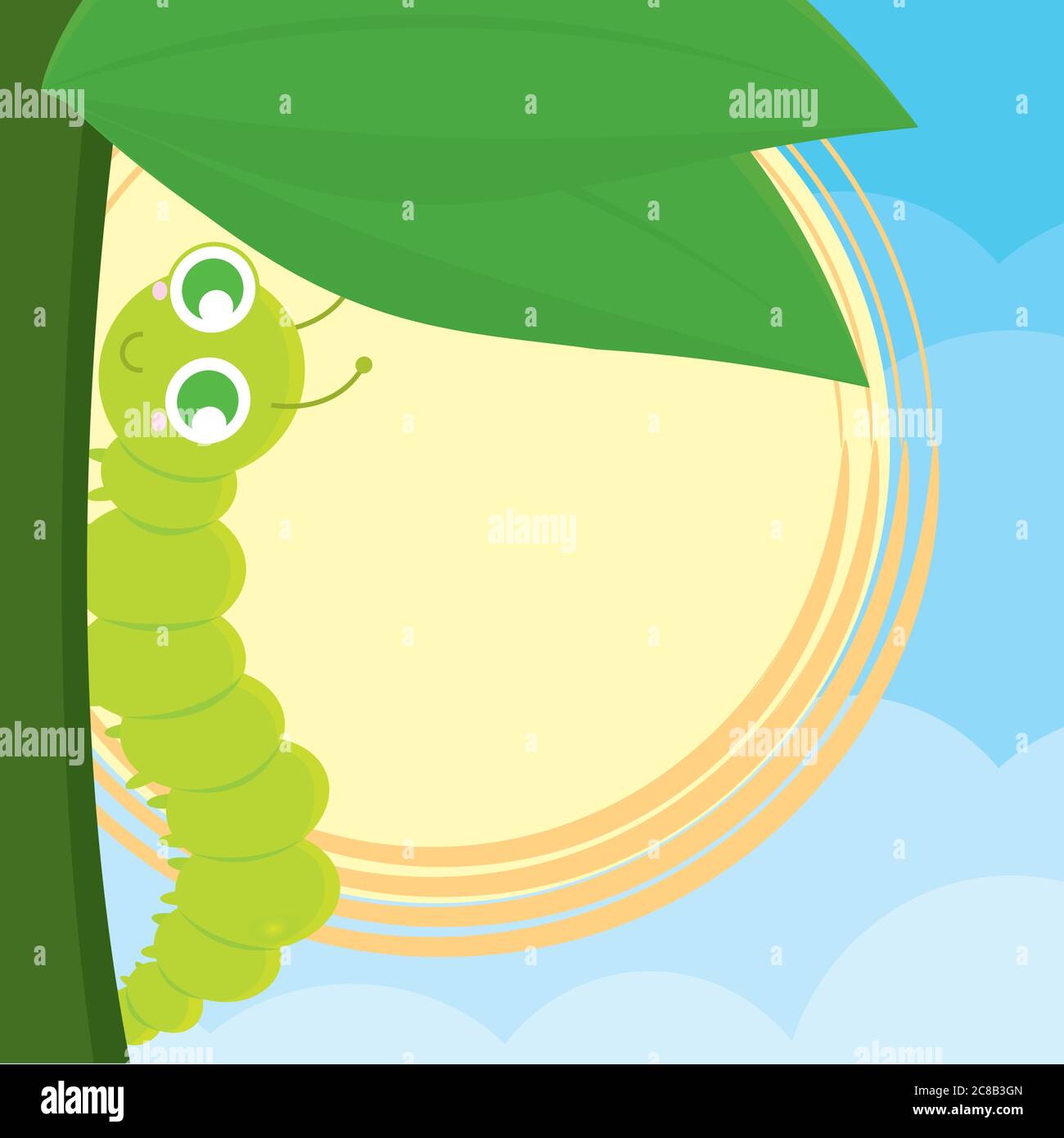 Cute worm cartoon Stock Vector Image & Art - Alamy