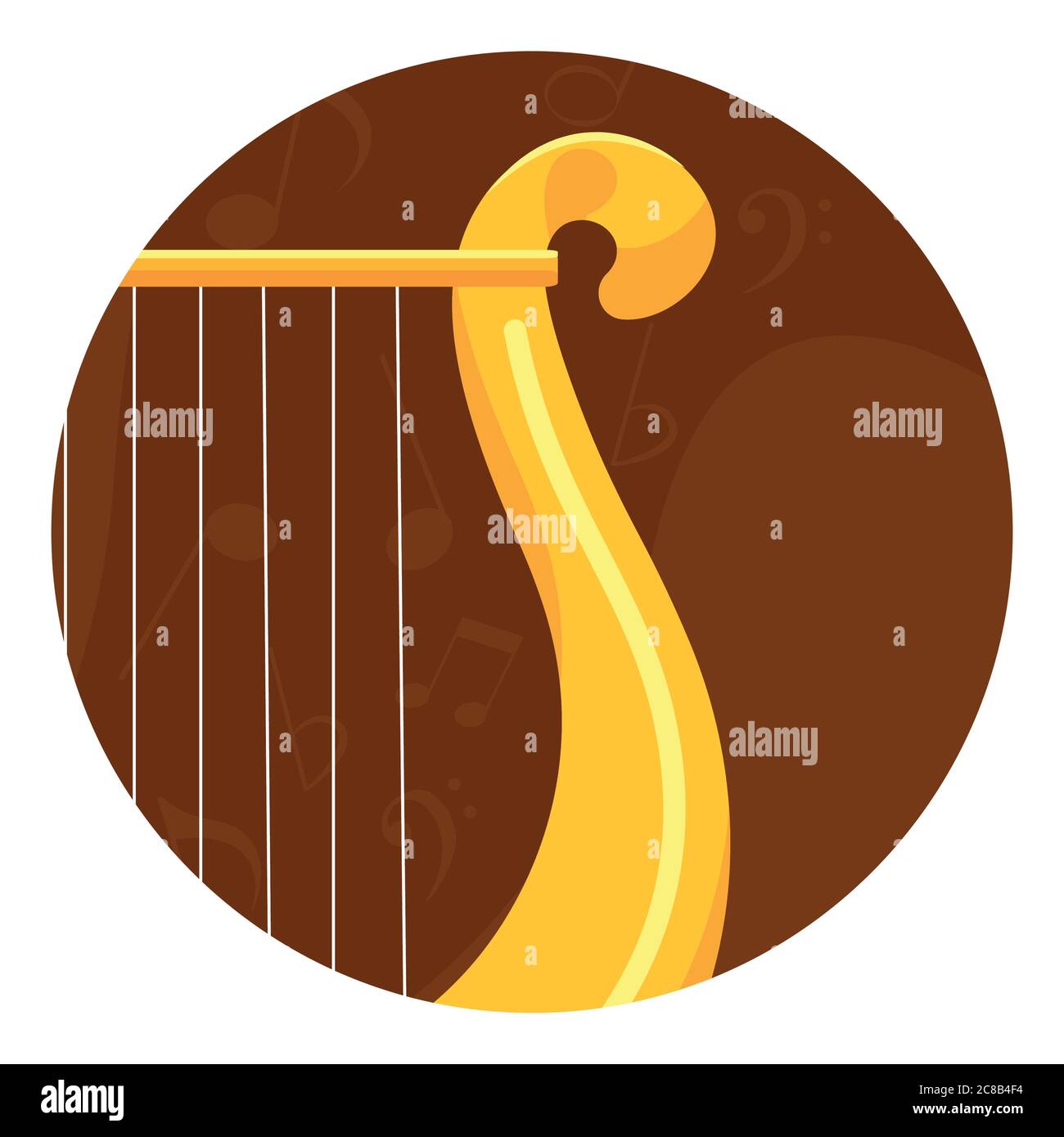 Lyric harp. Lyre Stock Vector