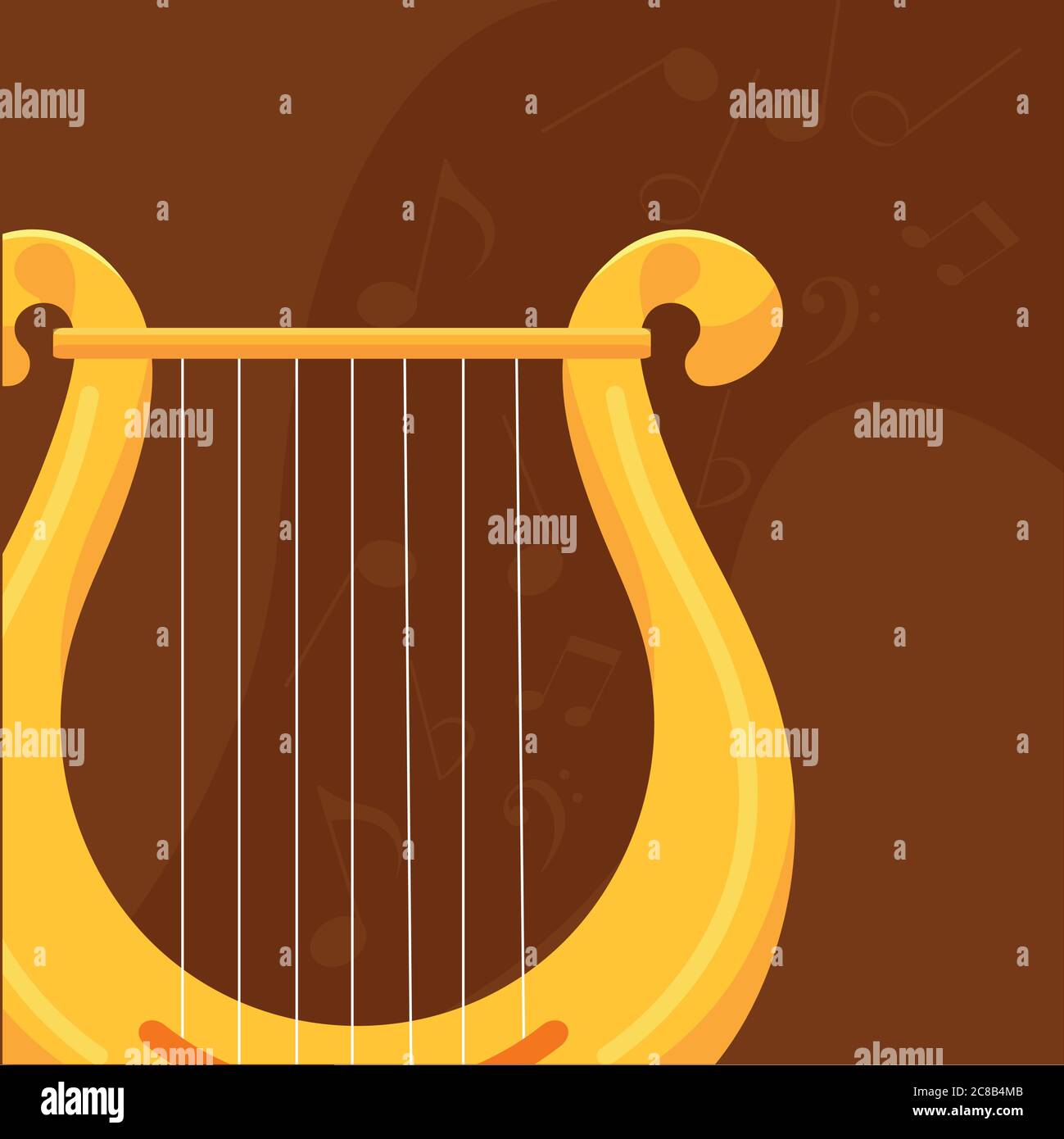 Lyric harp. Lyre Stock Vector