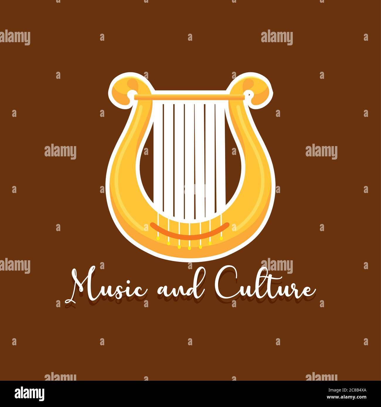 Lyric harp. Lyre Stock Vector