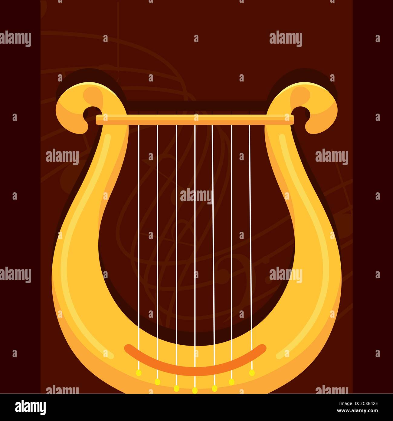 Lyric harp. Lyre Stock Vector